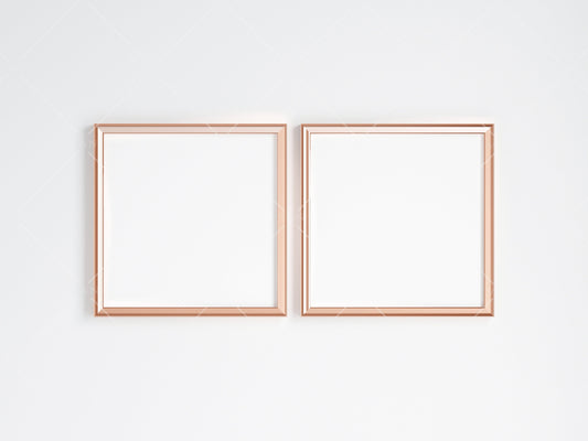 Gold Square Frame Mockup, Poster Mockup, Minimalist Mockup, JPG PNG PSD