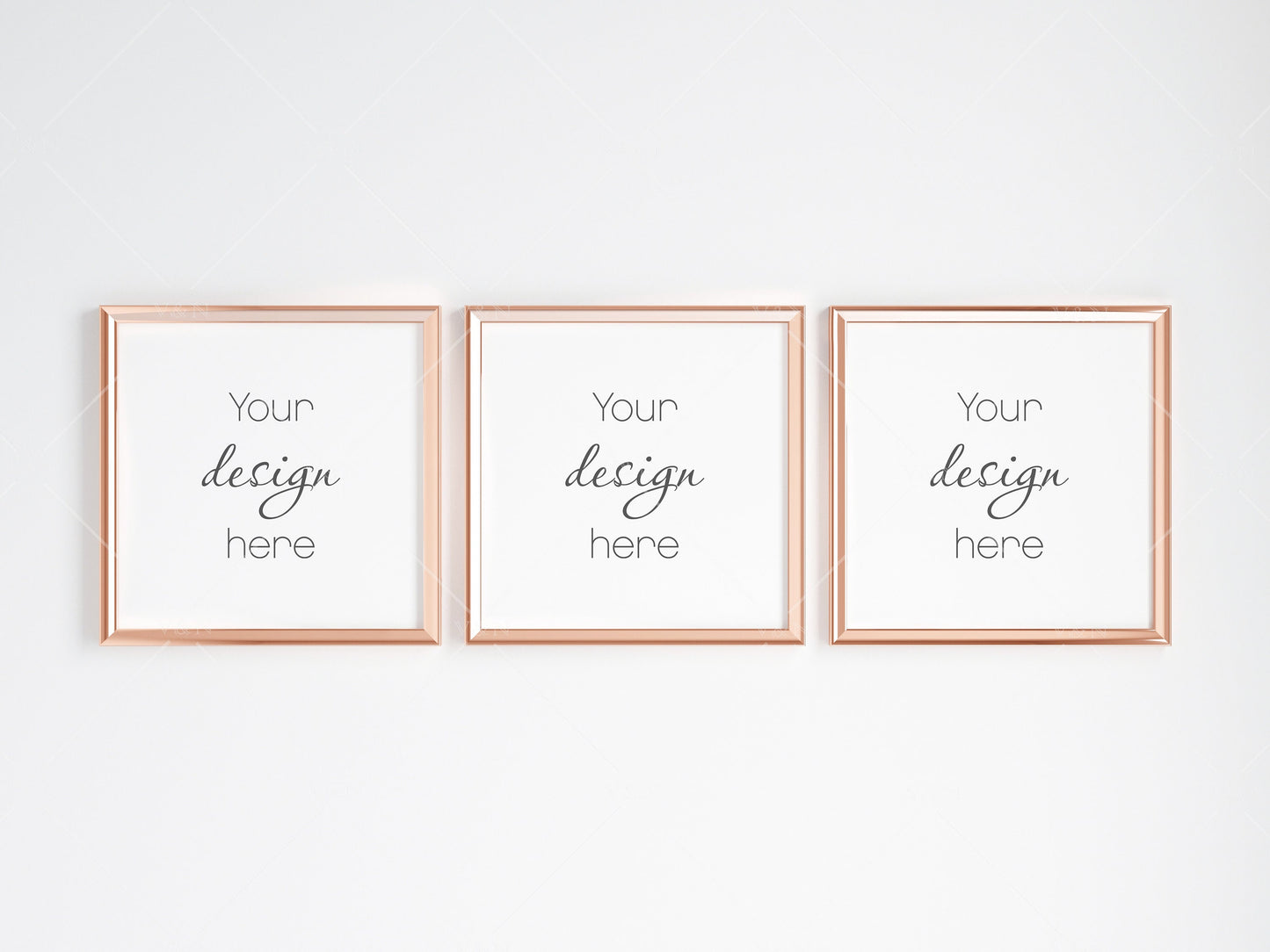 Gold Square Frame Mockup, Poster Mockup, Minimalist Mockup, JPG PNG PSD