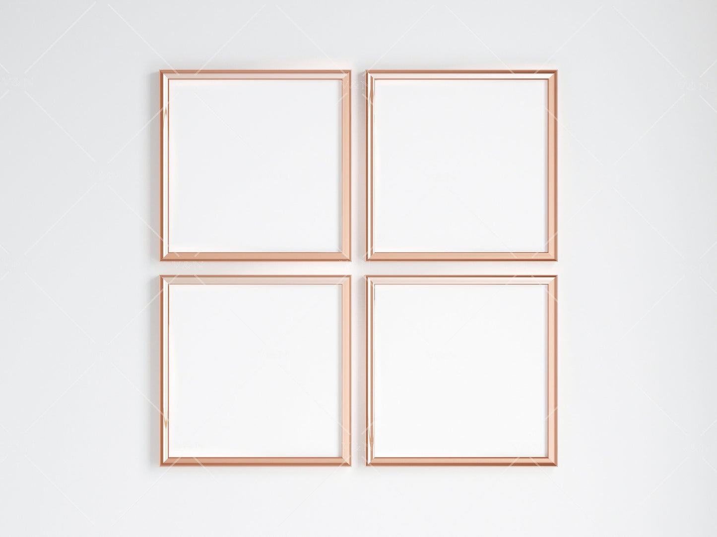 Gold Square Frame Mockup, Poster Mockup, Minimalist Mockup, JPG PNG PSD