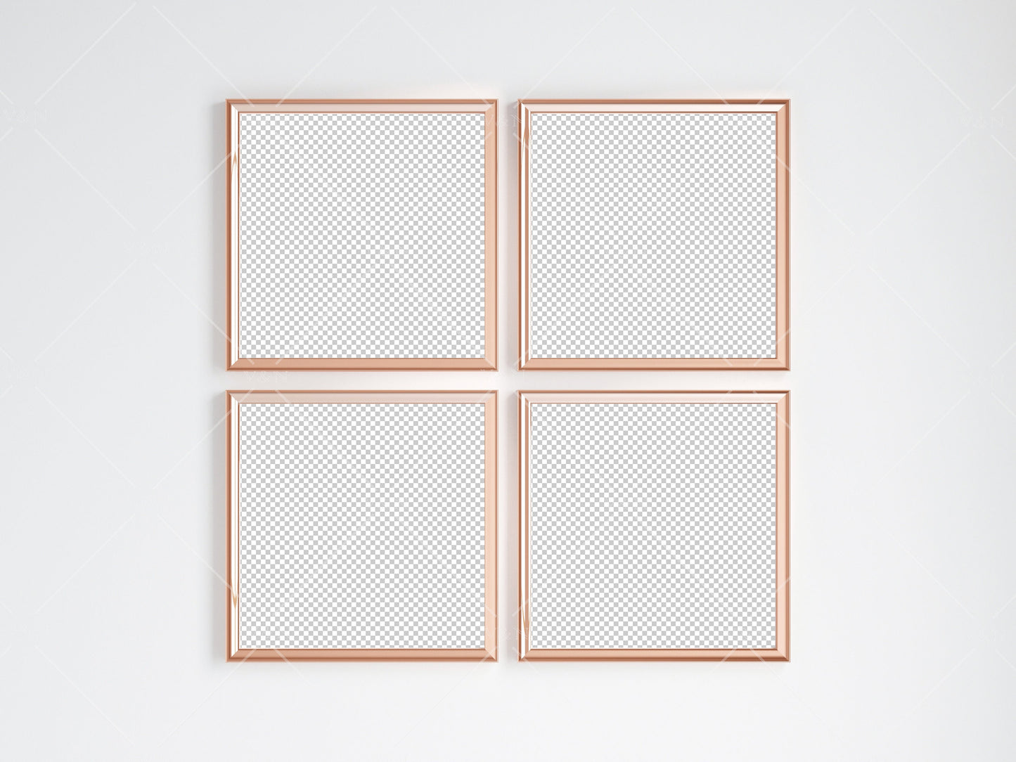 Gold Square Frame Mockup, Poster Mockup, Minimalist Mockup, JPG PNG PSD