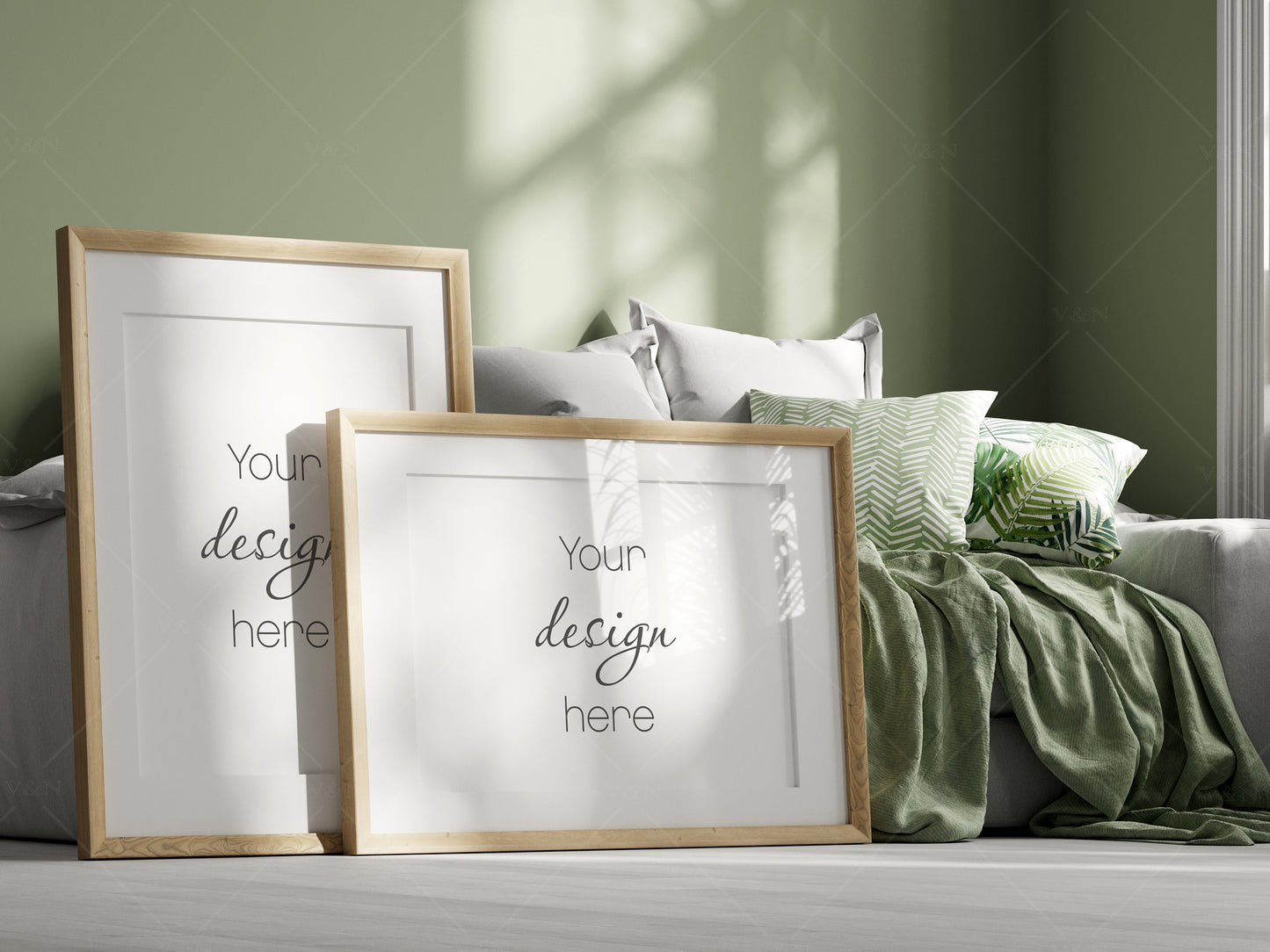 Frame Mockup, Poster Mockup, Living Room Frame Mockup A1, PSD JPG