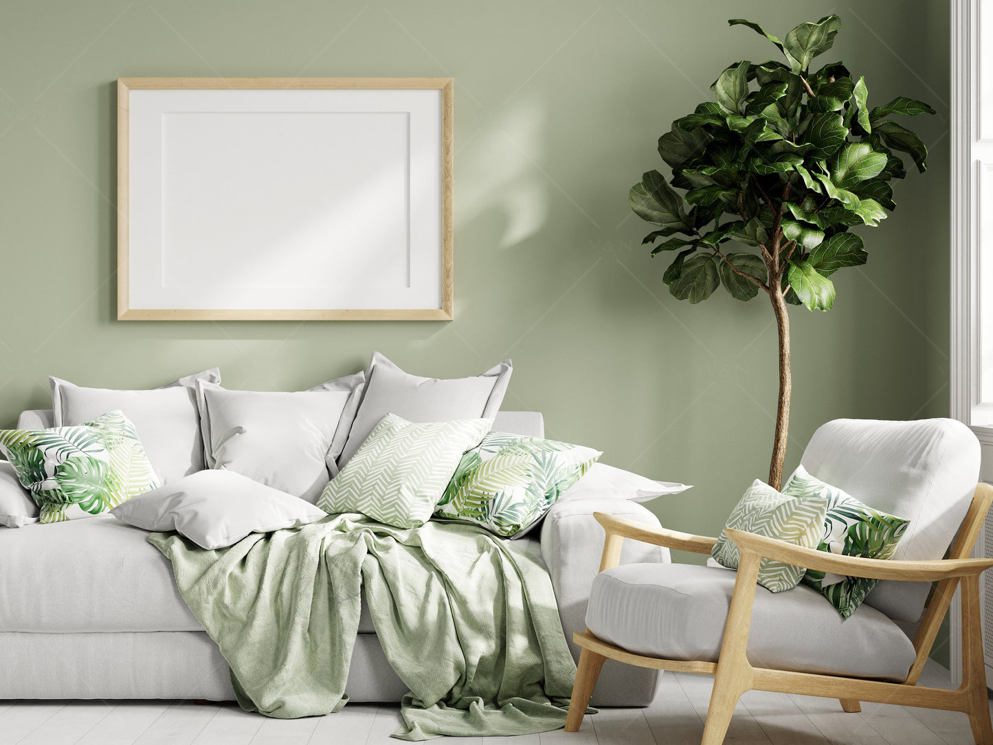 Poster Mockup, Living Room Frame Mockup A1, PSD JPG PNG