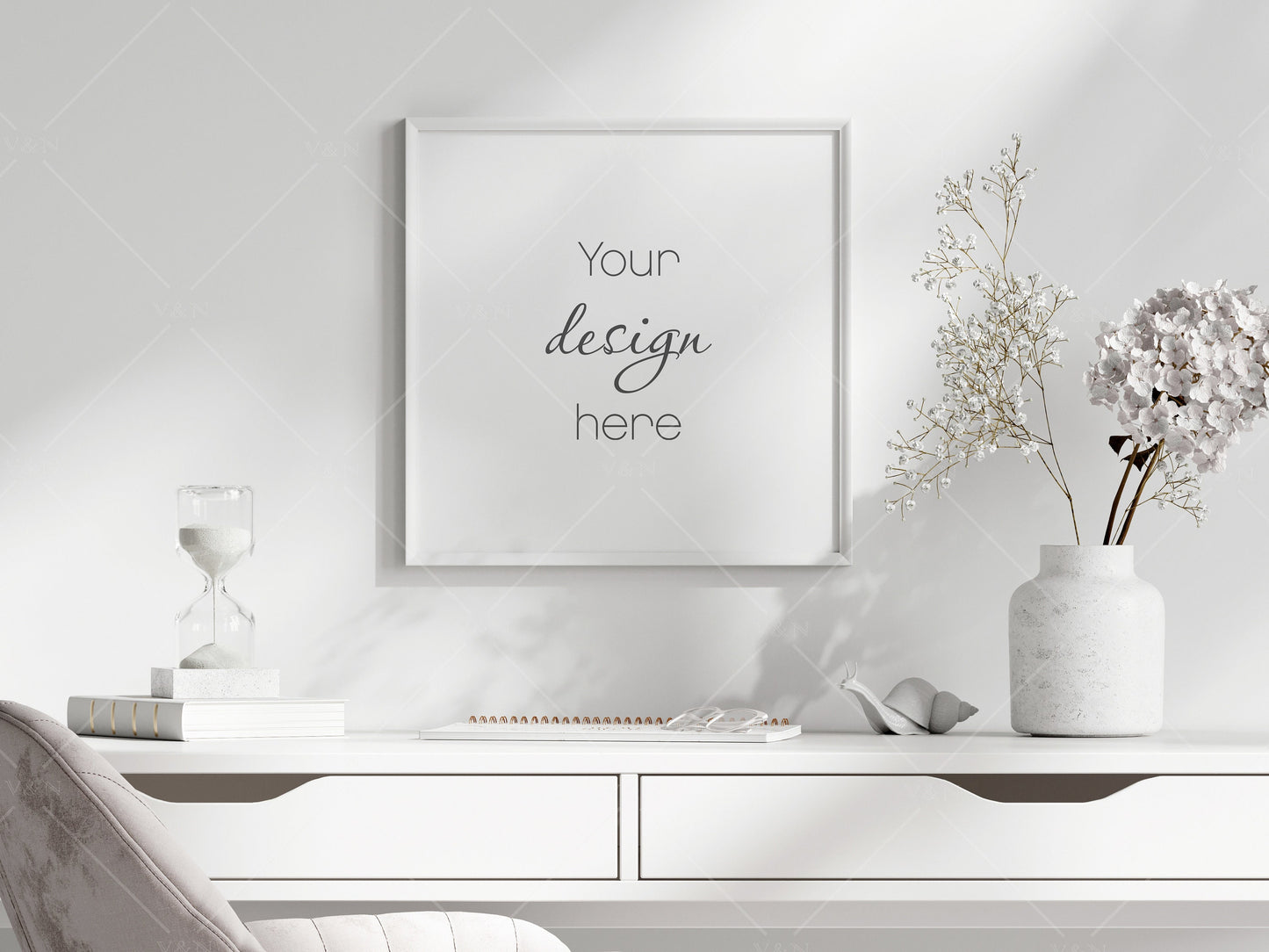 Minimalist Frame Mockup, Square Frame Mockup, Poster Mockup