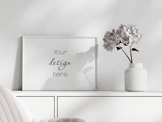 Minimalist Frame Mockup, Horizontal Frame Mockup, Poster Mockup