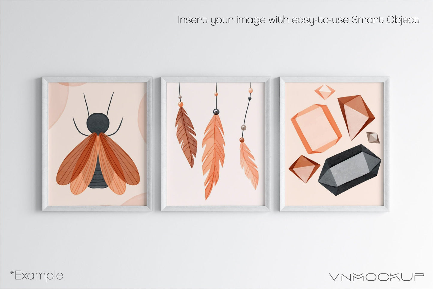 White Frame Mockup Bundle, PSD JPG