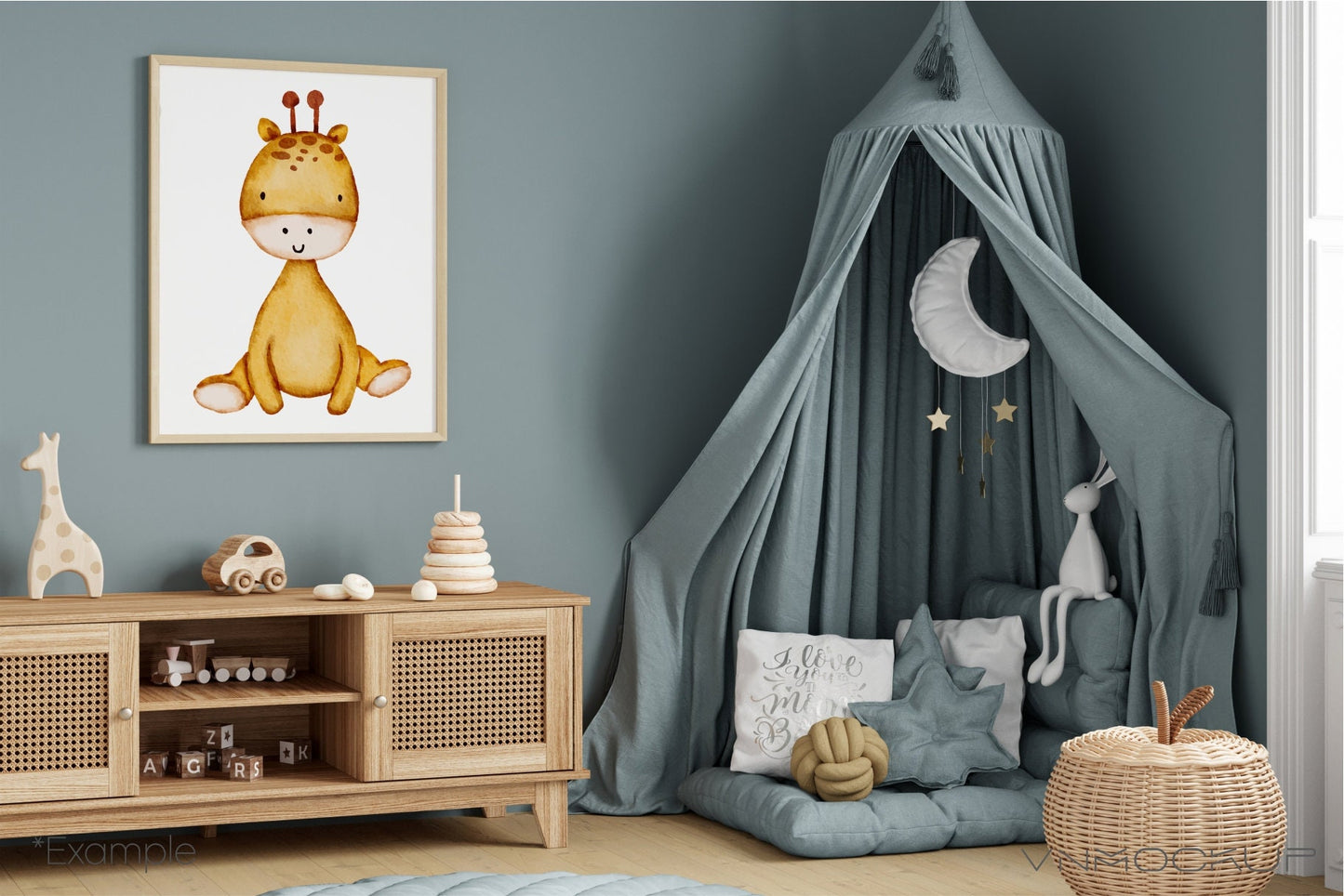 Nursery / Kids Room Frame Mockup Bundle, PSD JPG